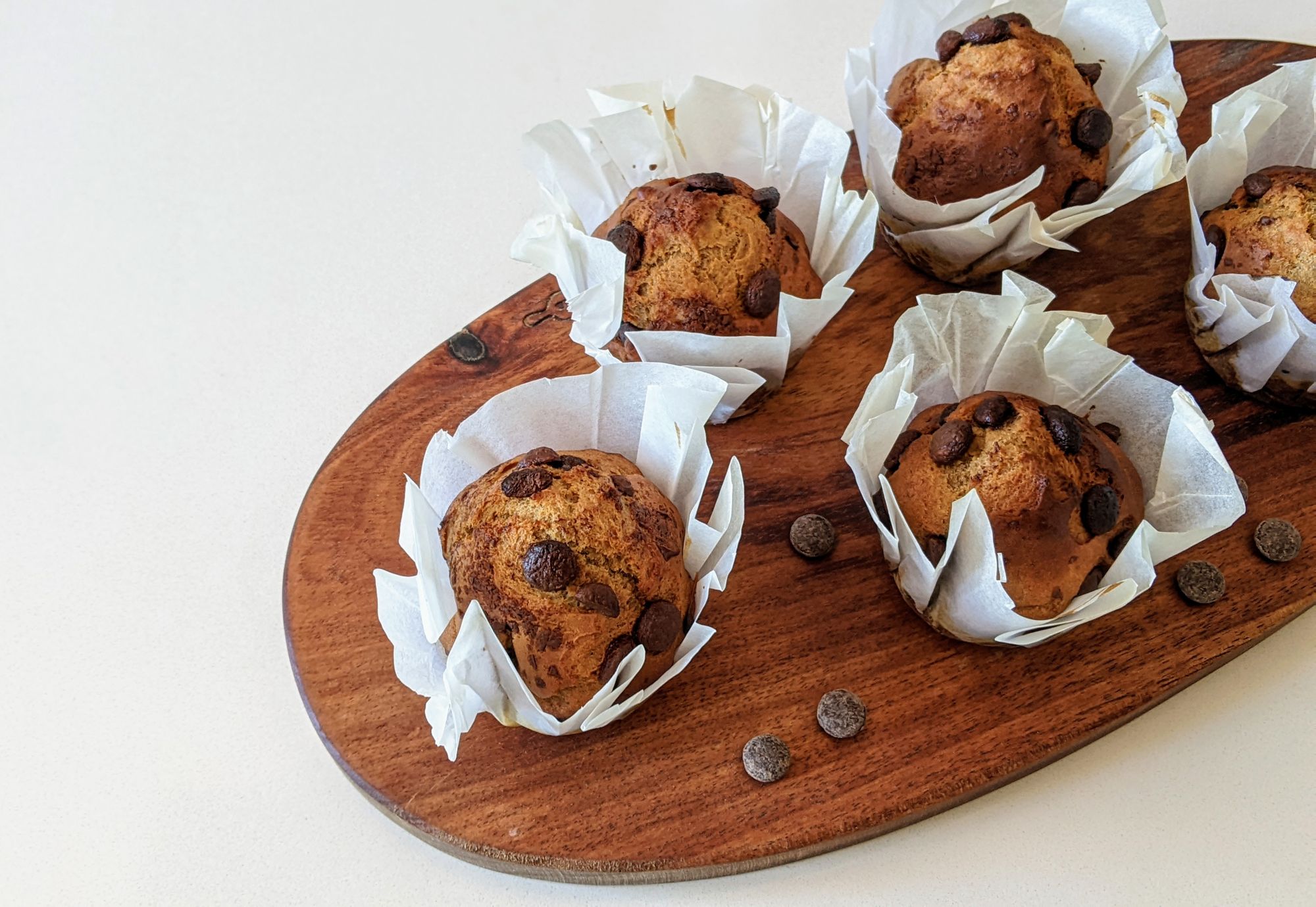 Muffins de banana e manteiga de amendoim